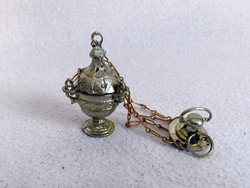 Bild von Weihrauchfass klein Zinn goldfarben
