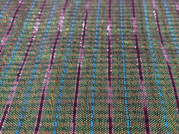 Bild von Stoff grüner mit Silberstreifen 30x90cm