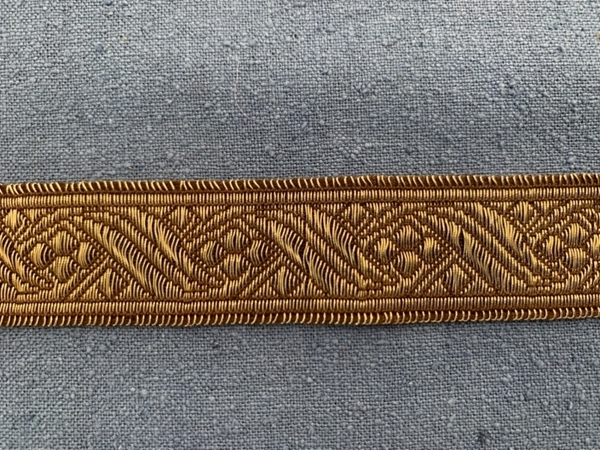 Bild von Brokatband Gold/braun 24mm breit