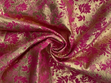 Bild von Königsstoff  pink/gold  40x74cm