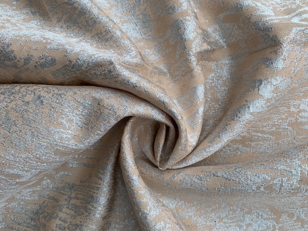 Bild von Königsstoff  lachs/silber 40x72cm